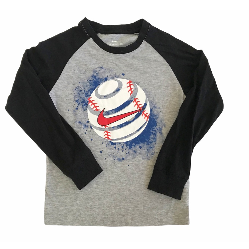 Nike Long Sleeve Cotton Tee Baseball Sz L LIKE NEW